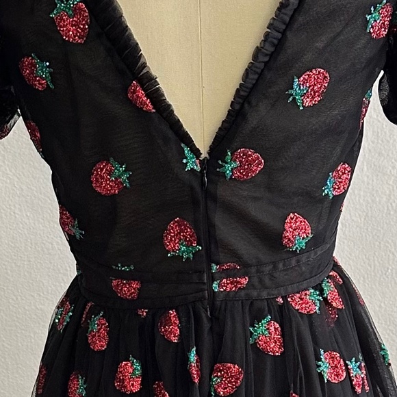 Lirika Matoshi Strawberry Dress Medium Black - Picture 10 of 12